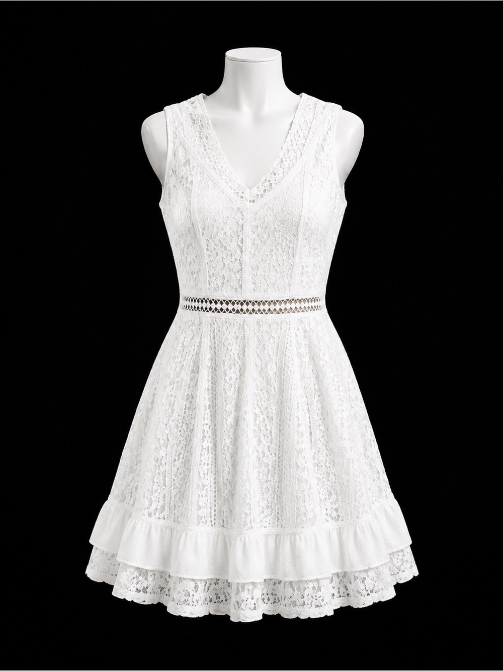 Lulus White Love You Always Skater Dress-sz small